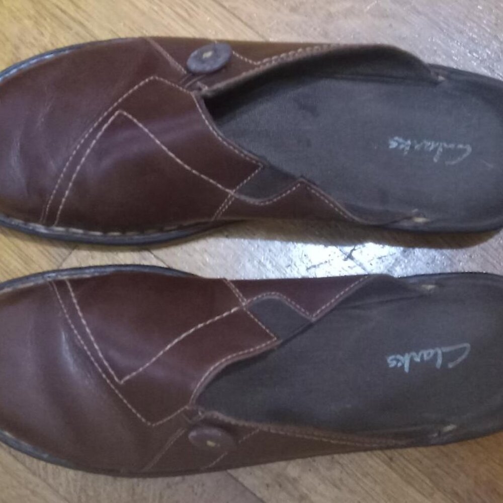 Brown leather Clarks